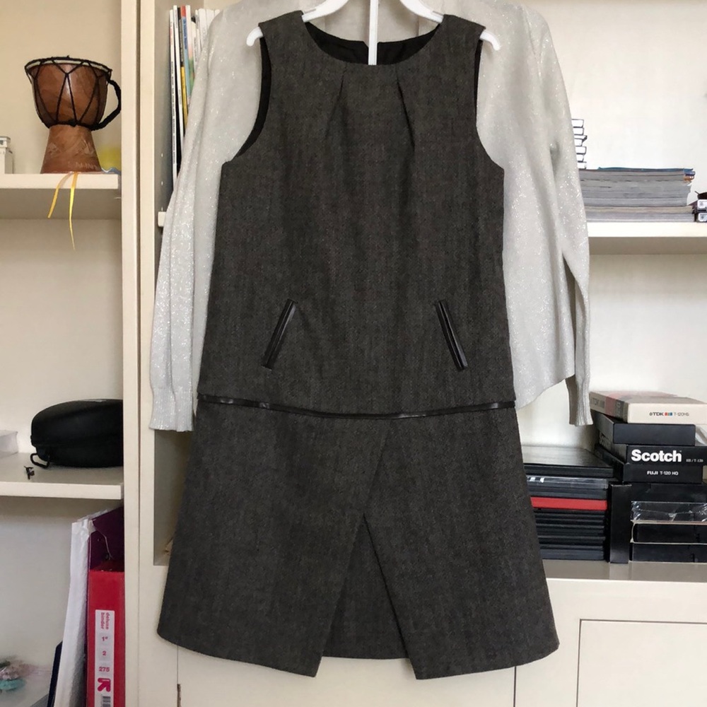 Jacadi leather trim girl’s dress